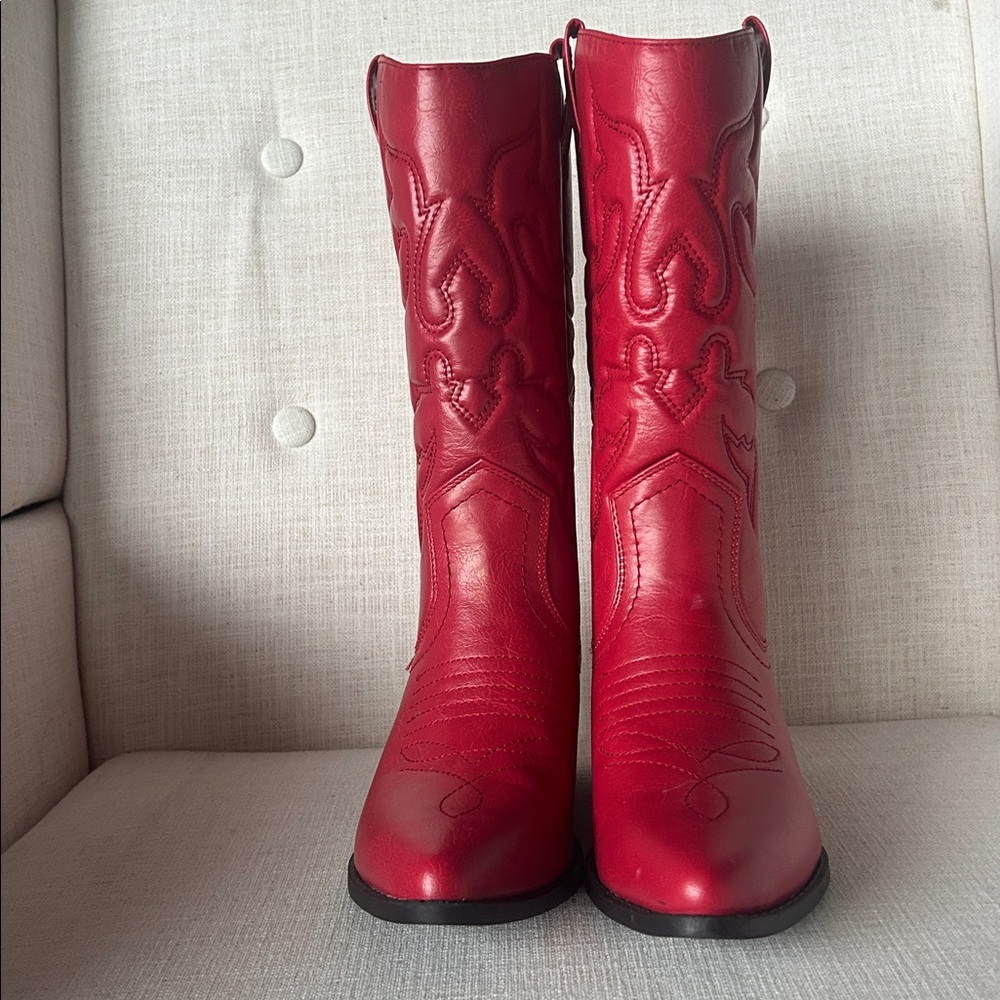 Soda red cowboy boots Reno-s brand new 7.5 - Picture 4 of 5